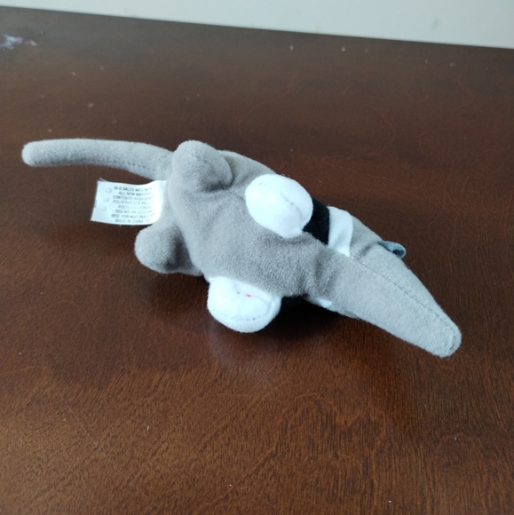 ✓Anteater Antsy Ty Plush Stuffed Animal 7" Beanie Babies Gray 1993 - Picture 6 of 9